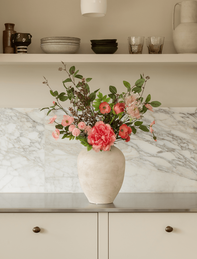 Faux Arrangement - Pink Peony & Chrysanthemum