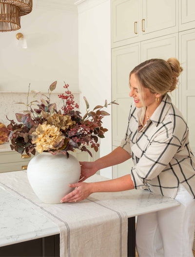 Faux Arrangement  - Burgundy Berries & Hydrangea