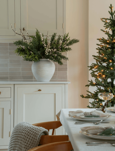 Faux Arrangement - Winter Fern & White Berry