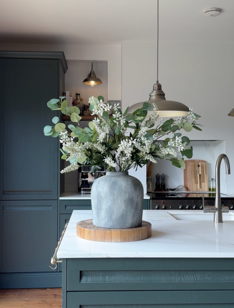 Faux Arrangement - Eucalyptus and White Stem