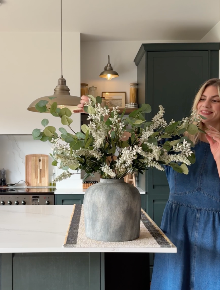 Faux Arrangement - Eucalyptus and White Stem