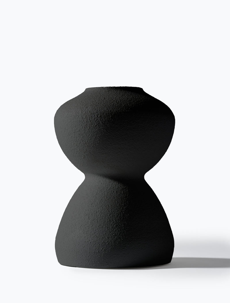 Laila Vase - Textured Black