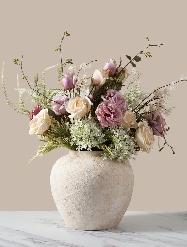 Faux Spring Arrangement - Blush Rose