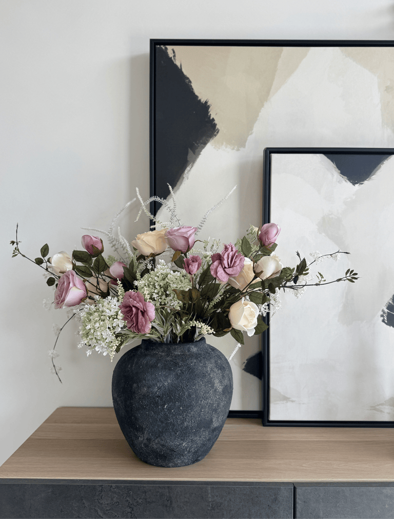 Faux Spring Arrangement - Blush Rose