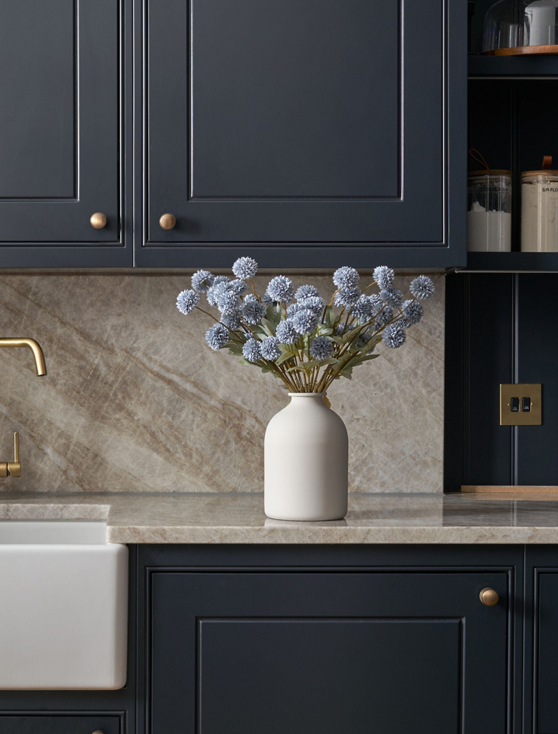 Faux Kiku Flower - Livid (10 Stems / 50 Heads)