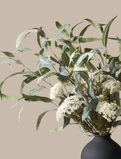 Faux Arrangement - Willow Eucalyptus & White Berry