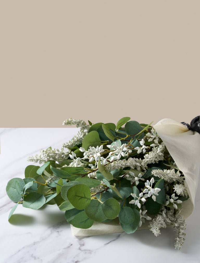 Faux Arrangement - Eucalyptus and White Stem