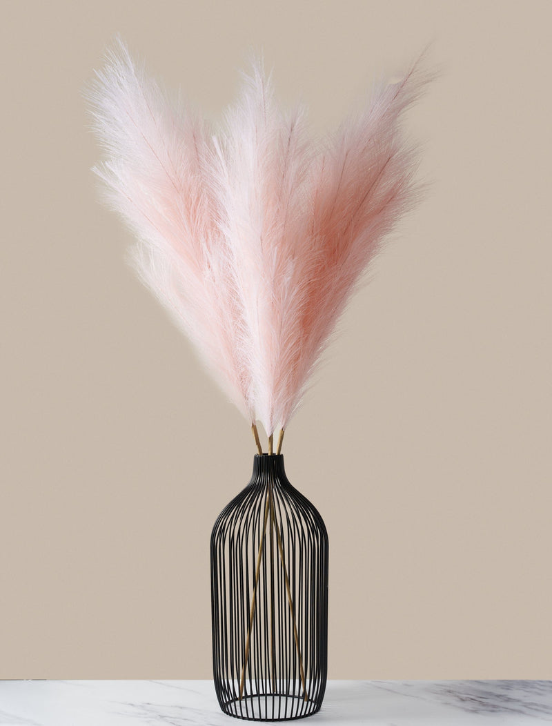 Tall Faux Pampas Grass - Plush Pink (3 Stems)