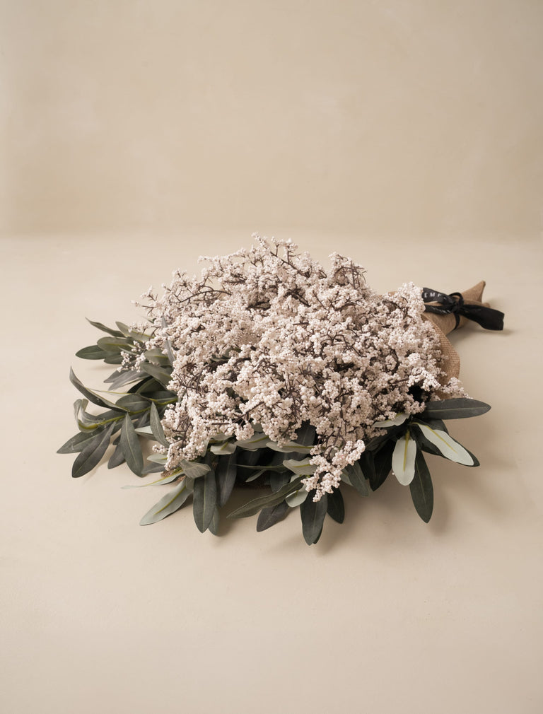 Faux Arrangement - Large White Berry & Olive Leaf