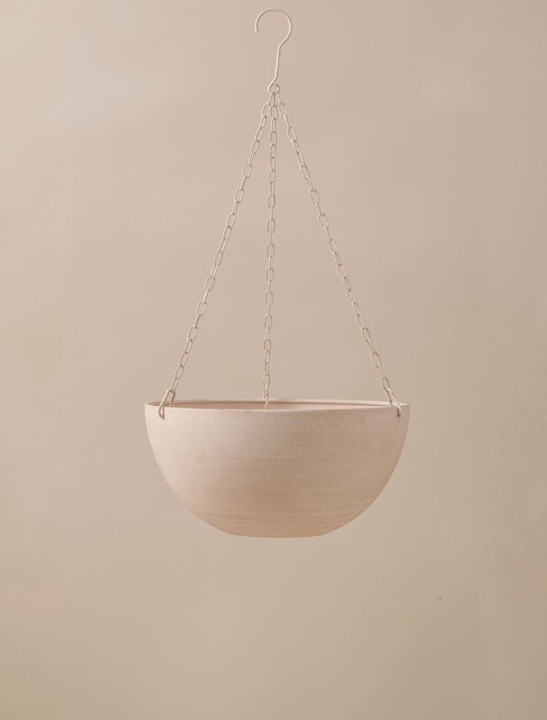 Iris Iron Hanging Basket - Beige